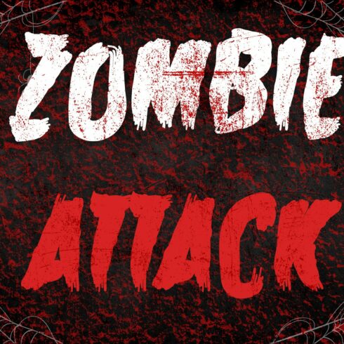Zombie Attack Halloween Font cover image.