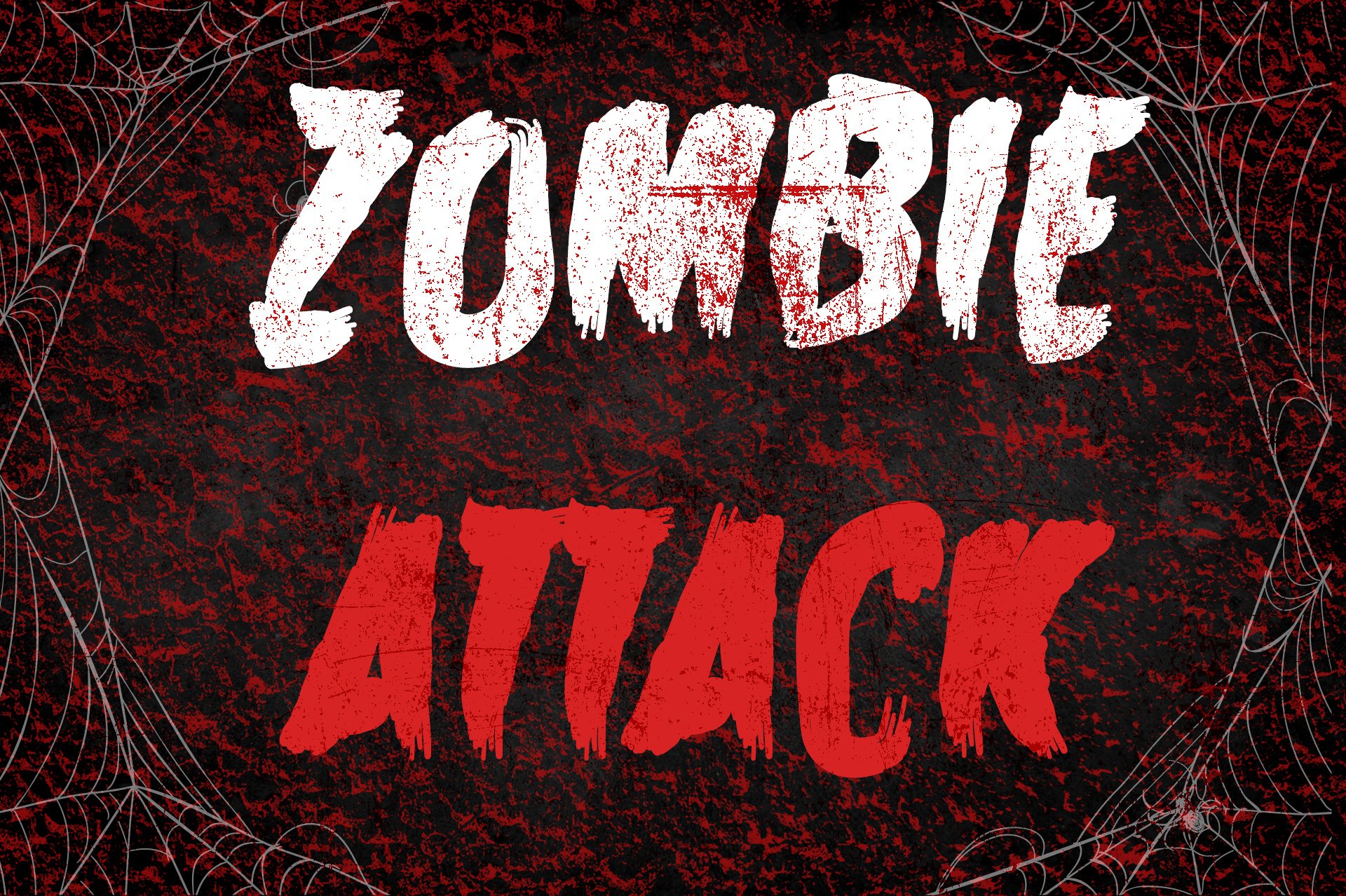 Zombie Attack Halloween Font cover image.