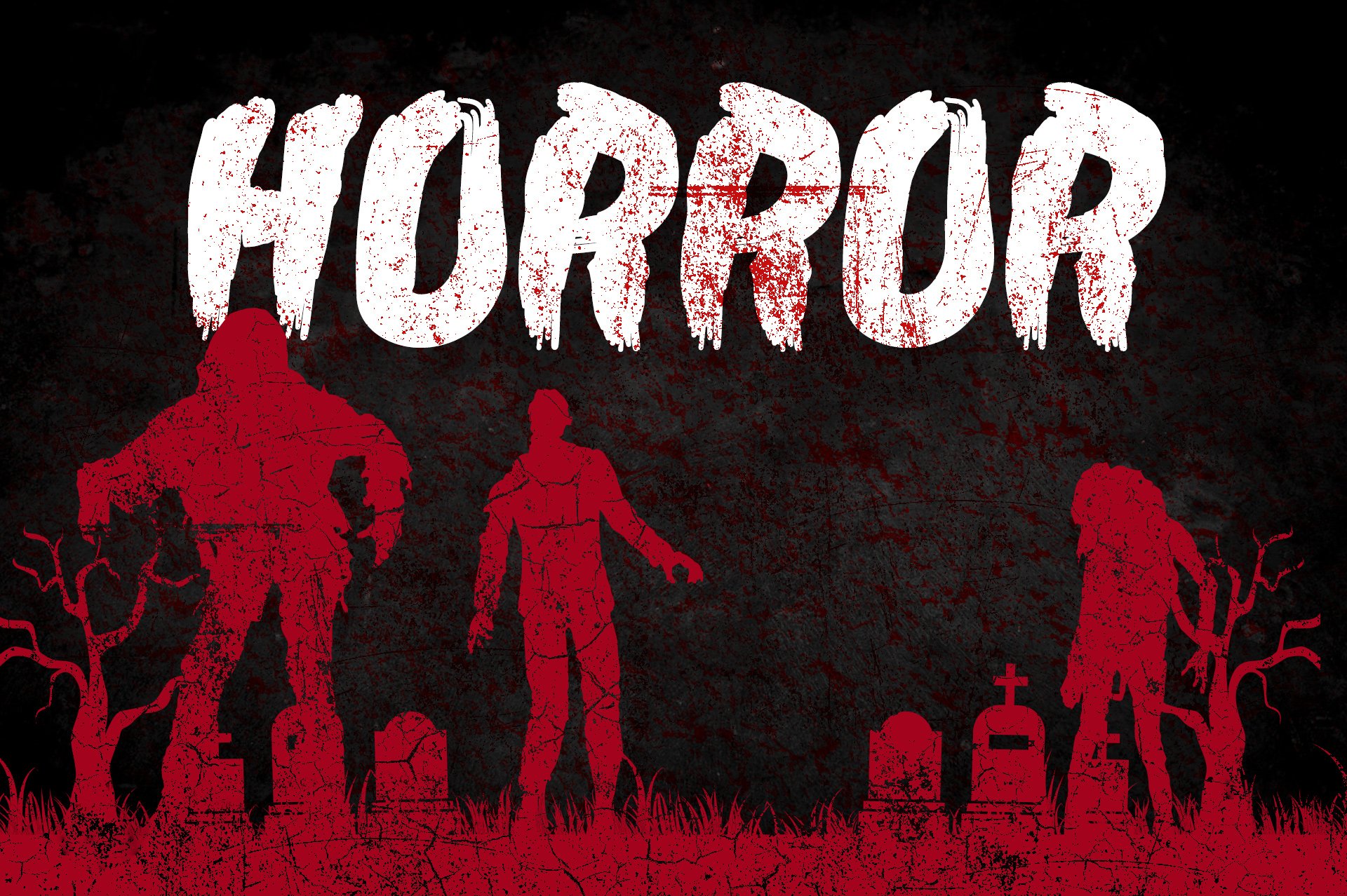 Zombie Attack Halloween Font preview image.