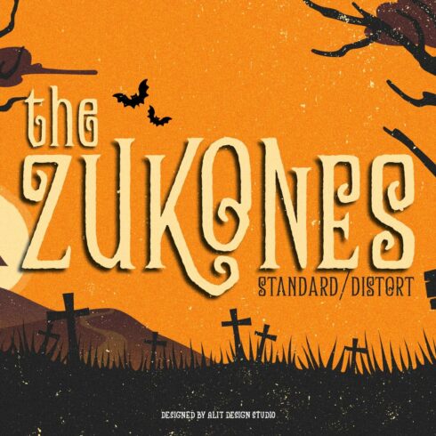 The Zukones Halloween Font cover image.