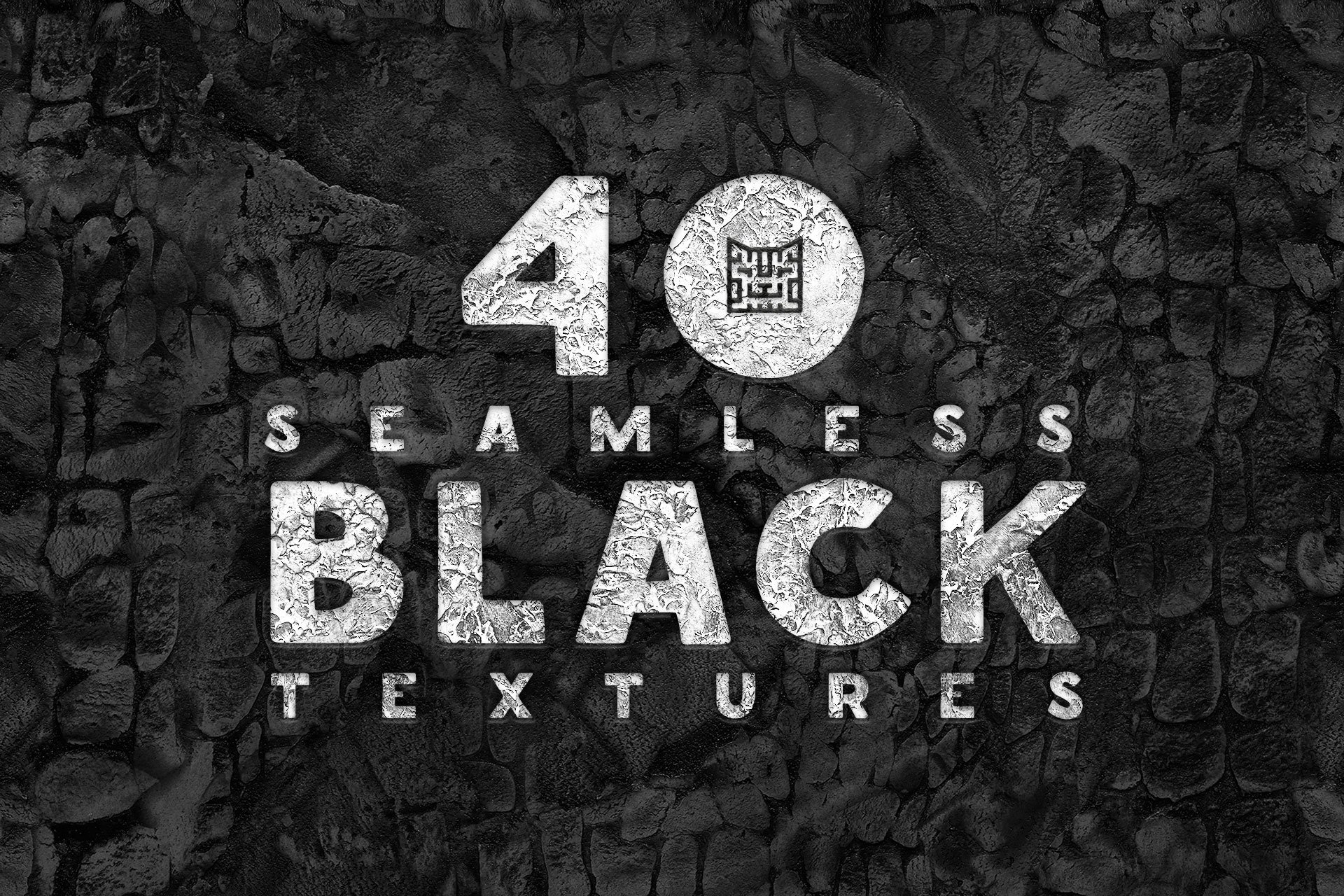40 Seamless Black Textures cover image.