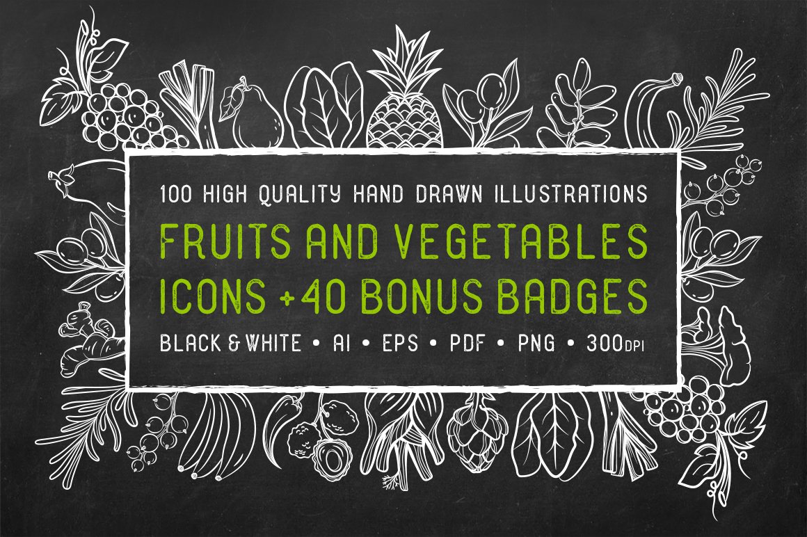 Fruits & Vegetables + Badges cover image.