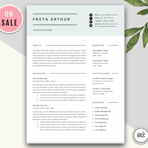 Professional CV Resume Templates cover image.