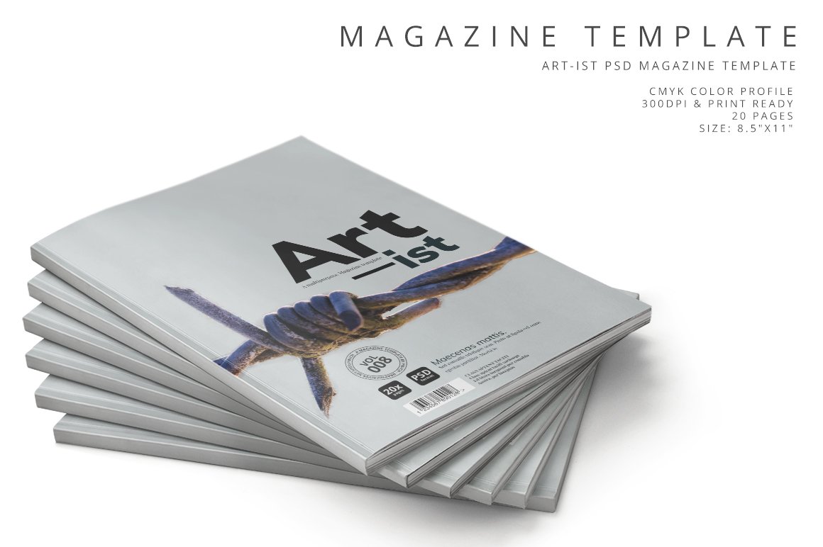 Art-ist Magazine Template Vol.8 preview image.