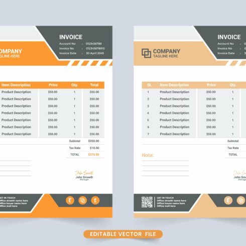 Digital business invoice and voucher cover image.