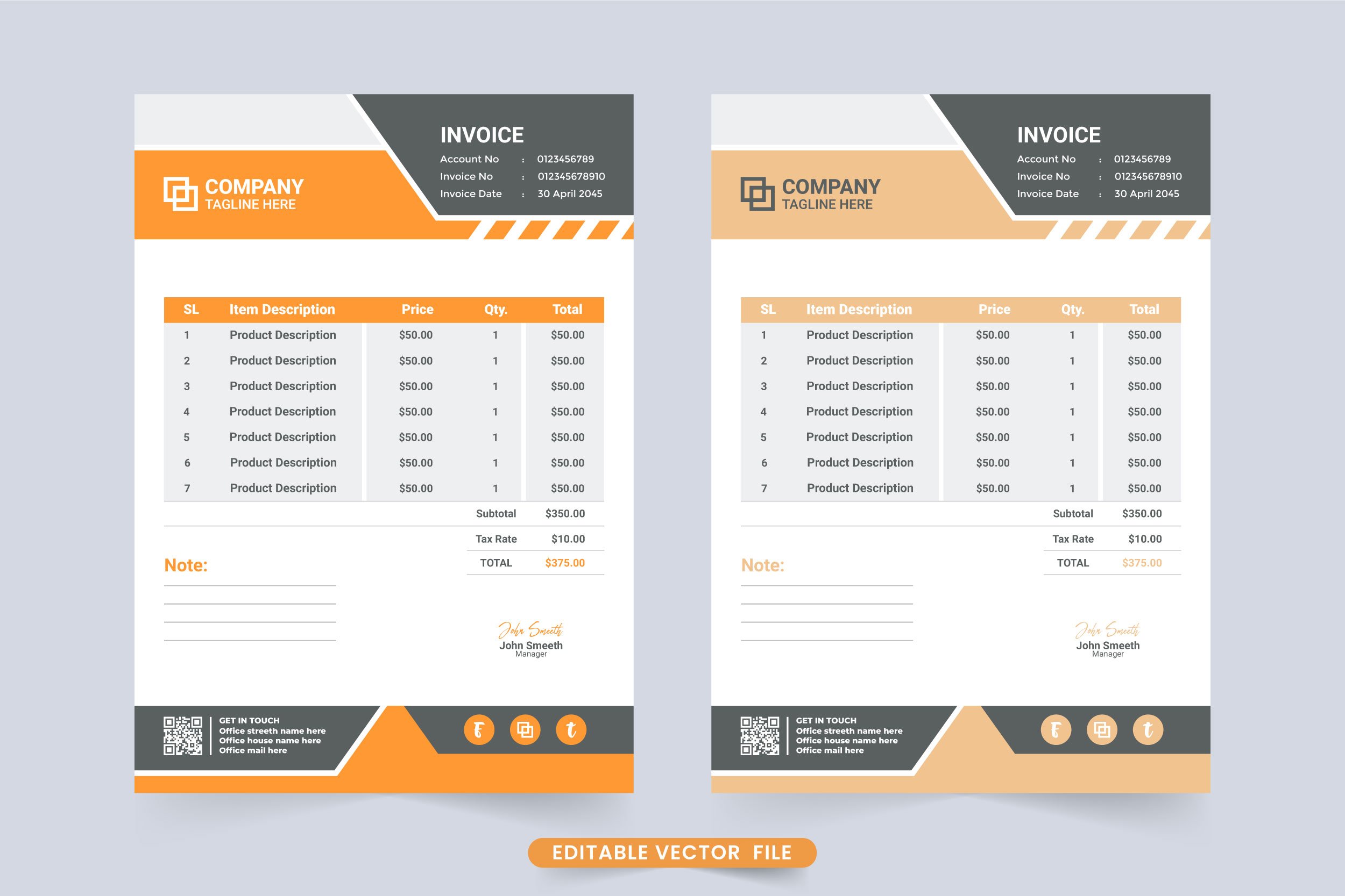 Digital business invoice and voucher cover image.