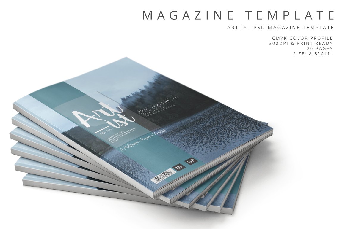 Art-ist Magazine Template Vol.14 preview image.