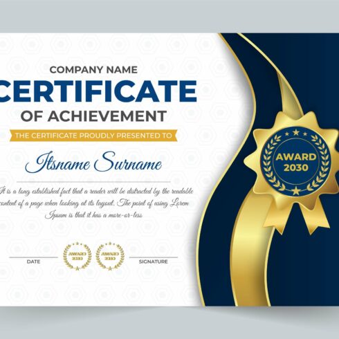 Educational diploma certificate cover image.