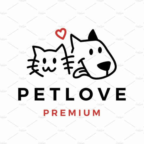 Dog Cat Pet Love Logo cover image.