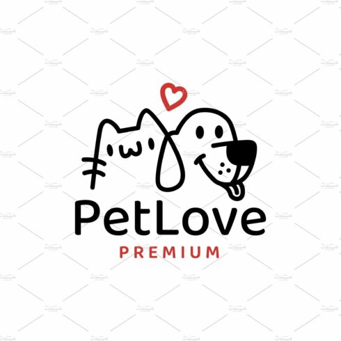 Dog Cat Pet Love Logo cover image.