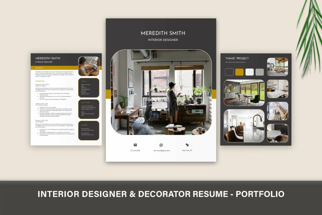 Interior Designer Resume Portfolio – MasterBundles
