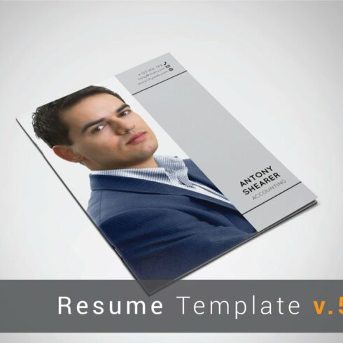 Booklet Resume Template cover image.
