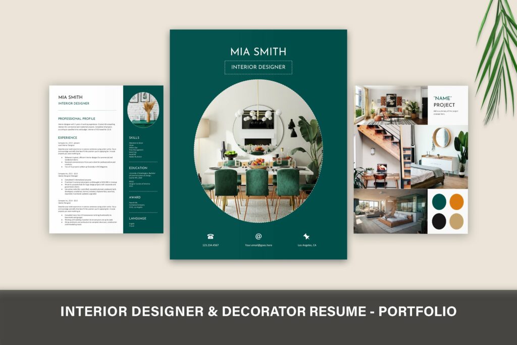 Interior Designer Resume Portfolio – MasterBundles