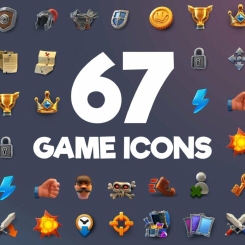 Game icon set cover image.