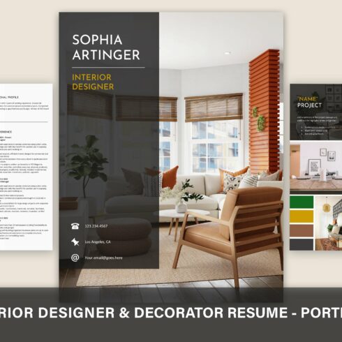 Interior Designer Resume - Portfolio cover image.