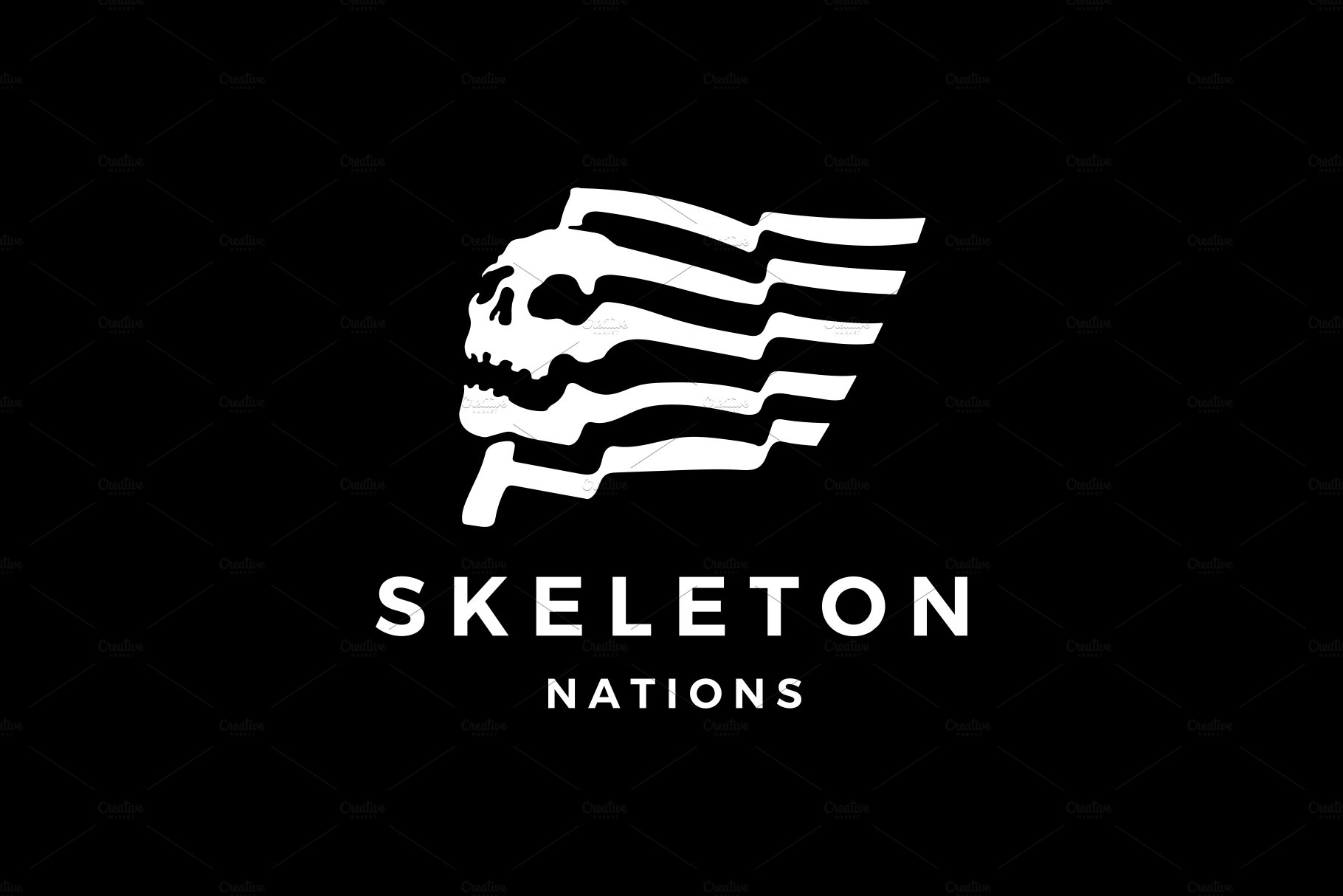 skull flag death nation logo cover image.
