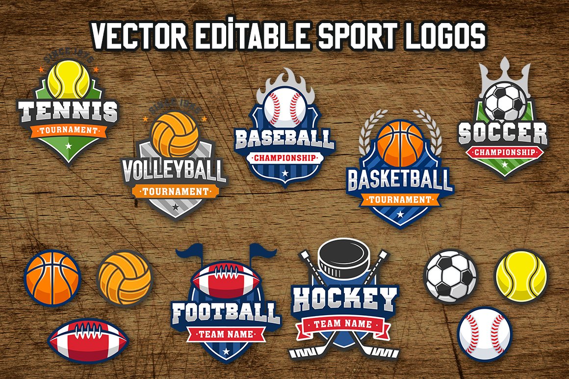 old school sports logos