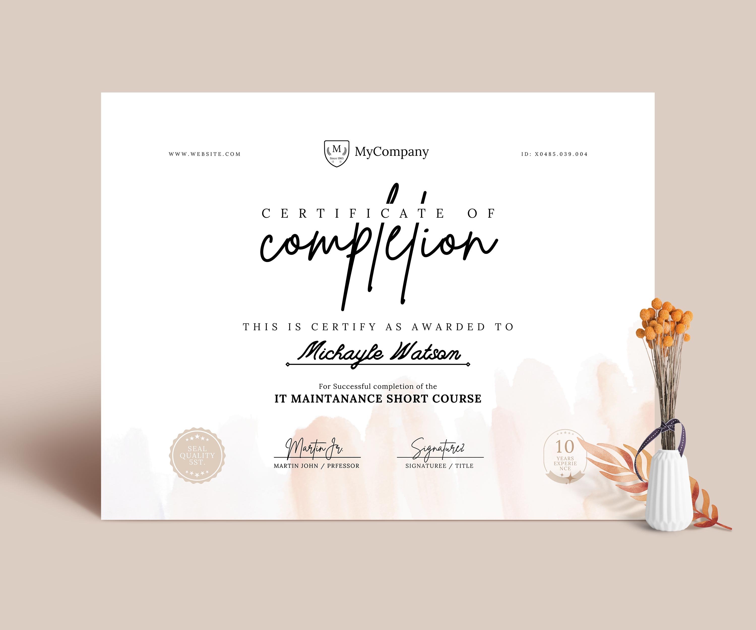00 certificate of completion 408