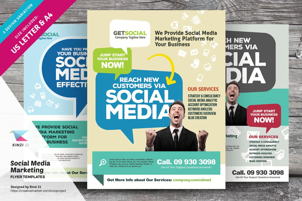 Social Media Marketing Flyers cover image.