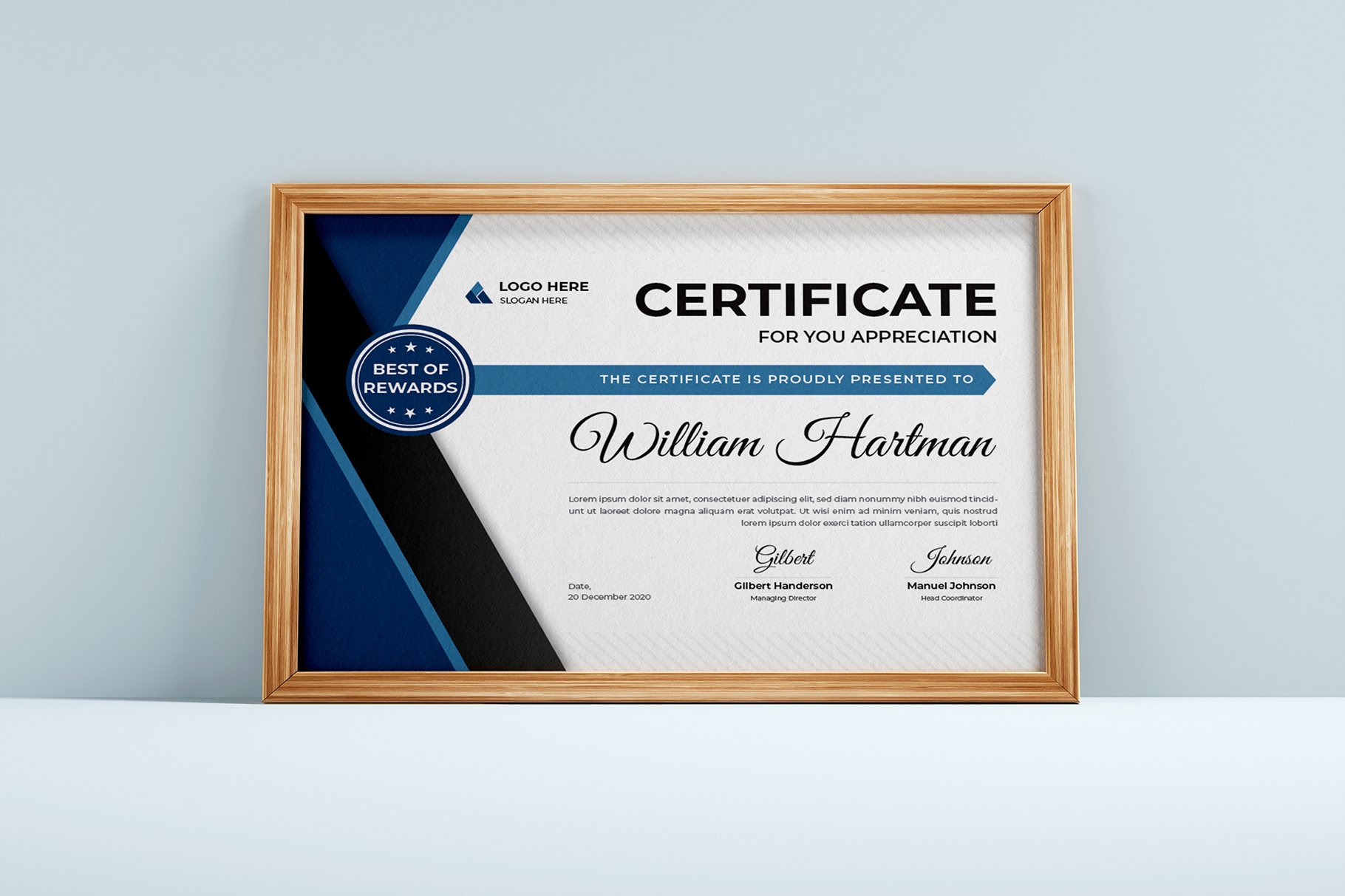 Modern Achievement Certificate cover image.