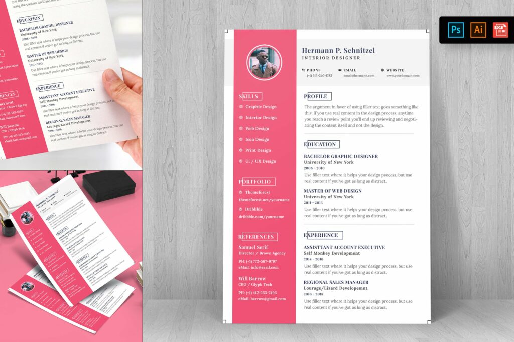 Creative CV Resume Template – MasterBundles