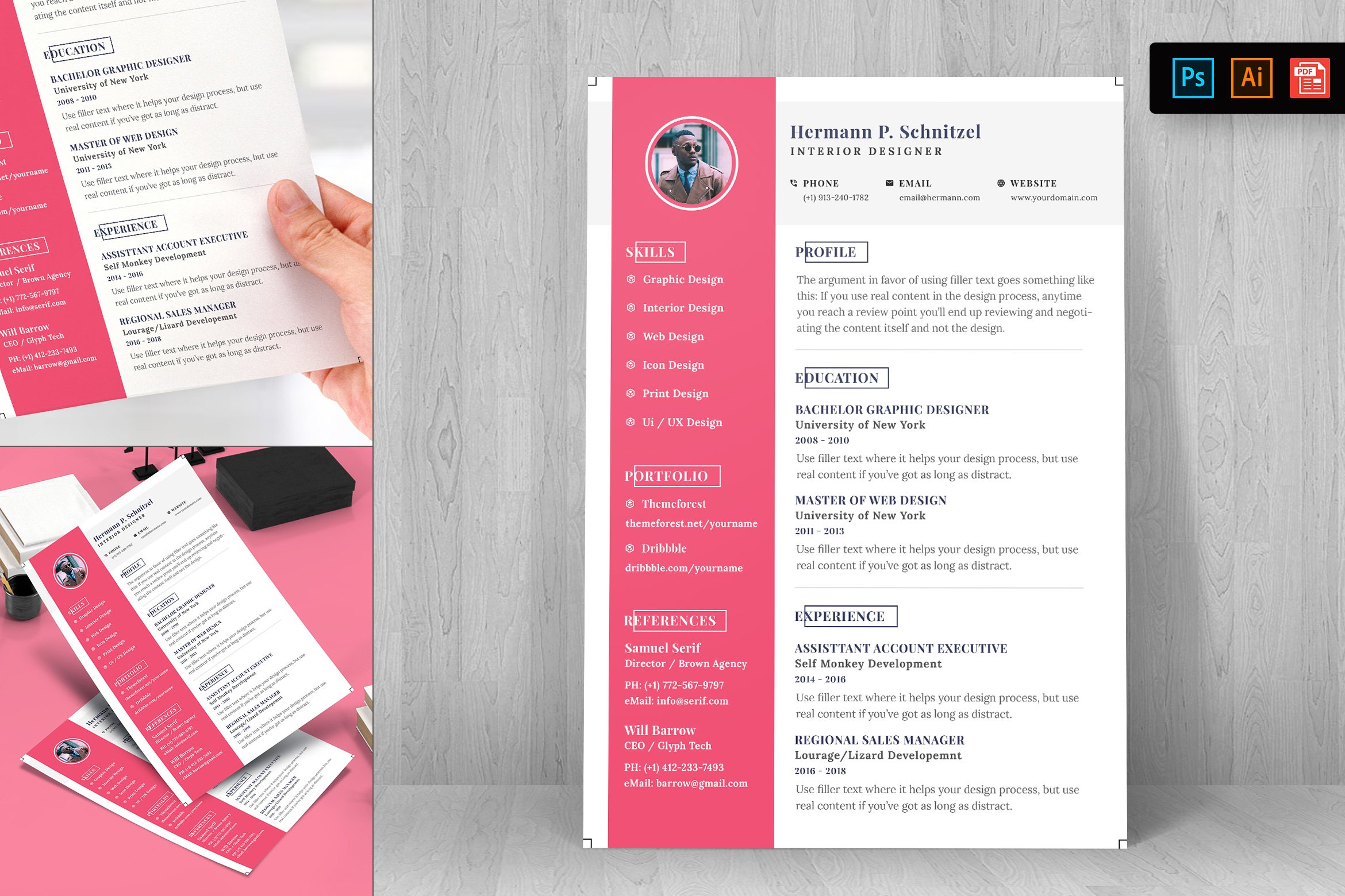 Creative CV Resume Template cover image.