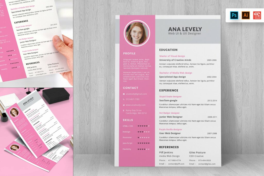 Creative CV Resume Template – MasterBundles