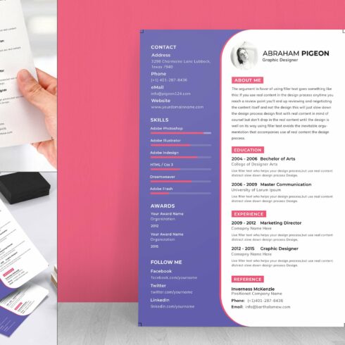 Minimal CV Resume Template cover image.