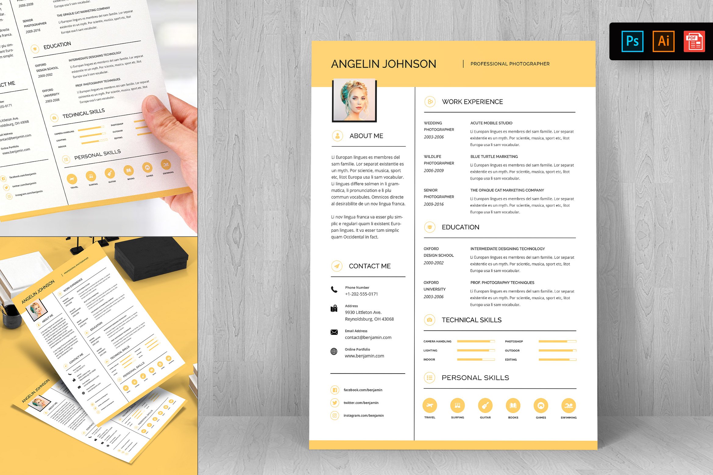 Minimalist CV Resume Template cover image.