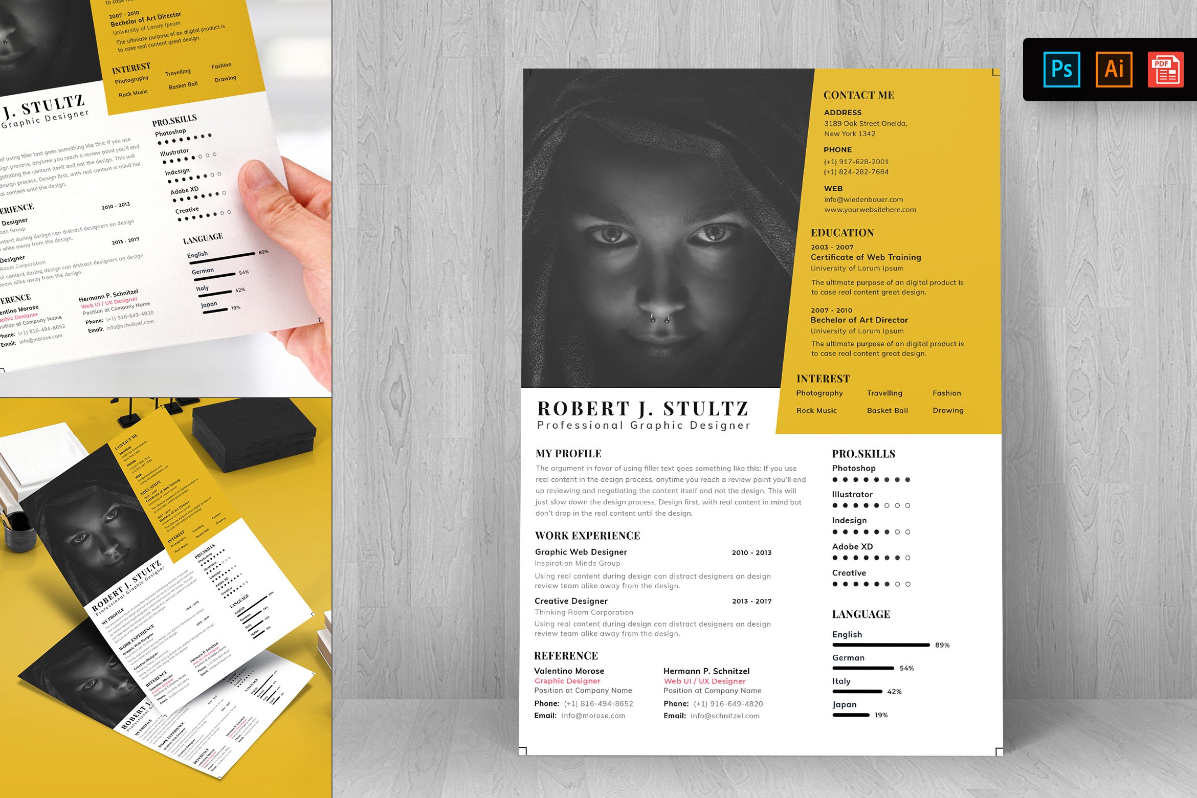 Business CV Resume Template cover image.