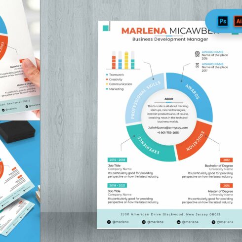 Infographic Style CV Resume cover image.