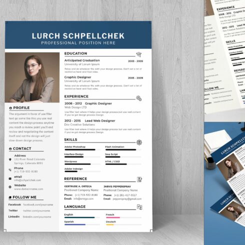 Minimal CV Resume Template cover image.