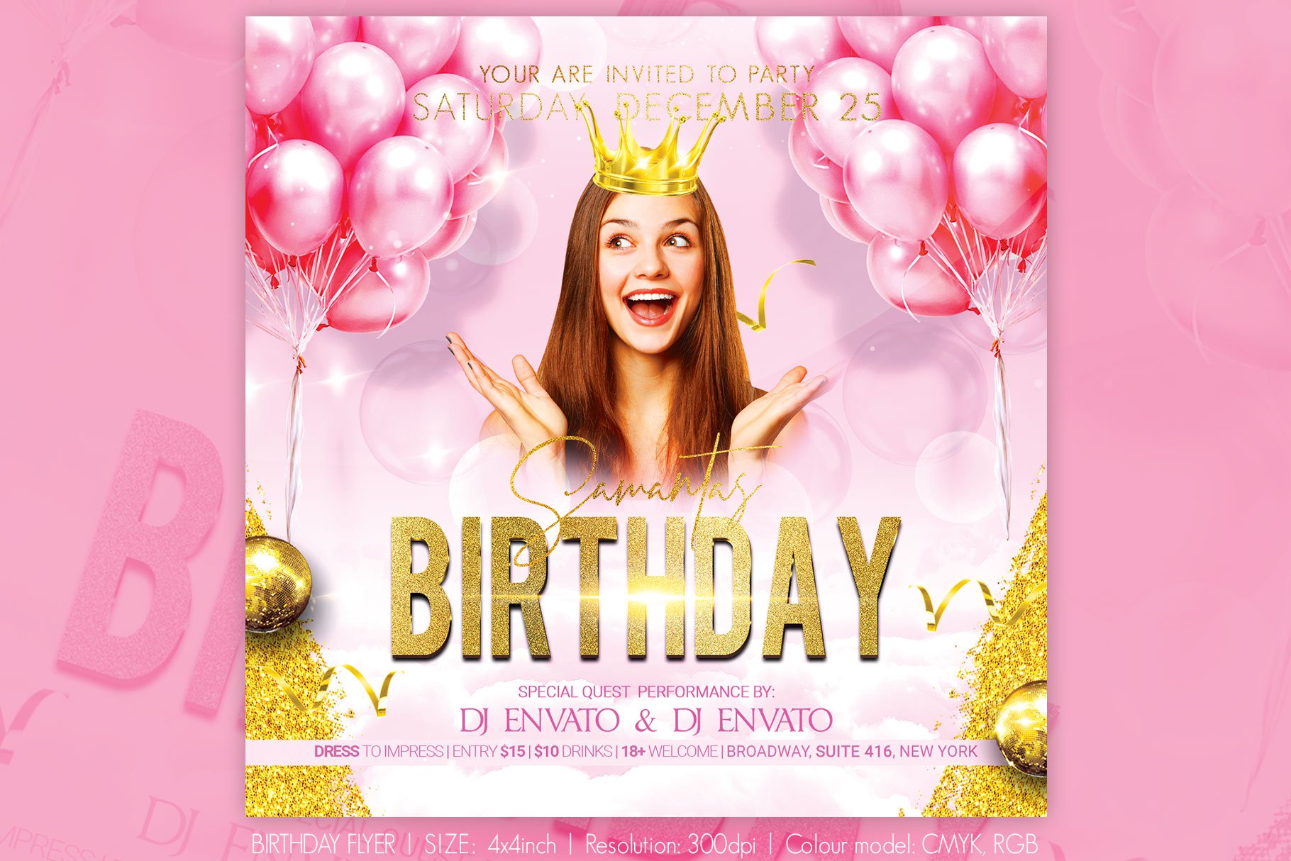 Birthday Flyer cover image.