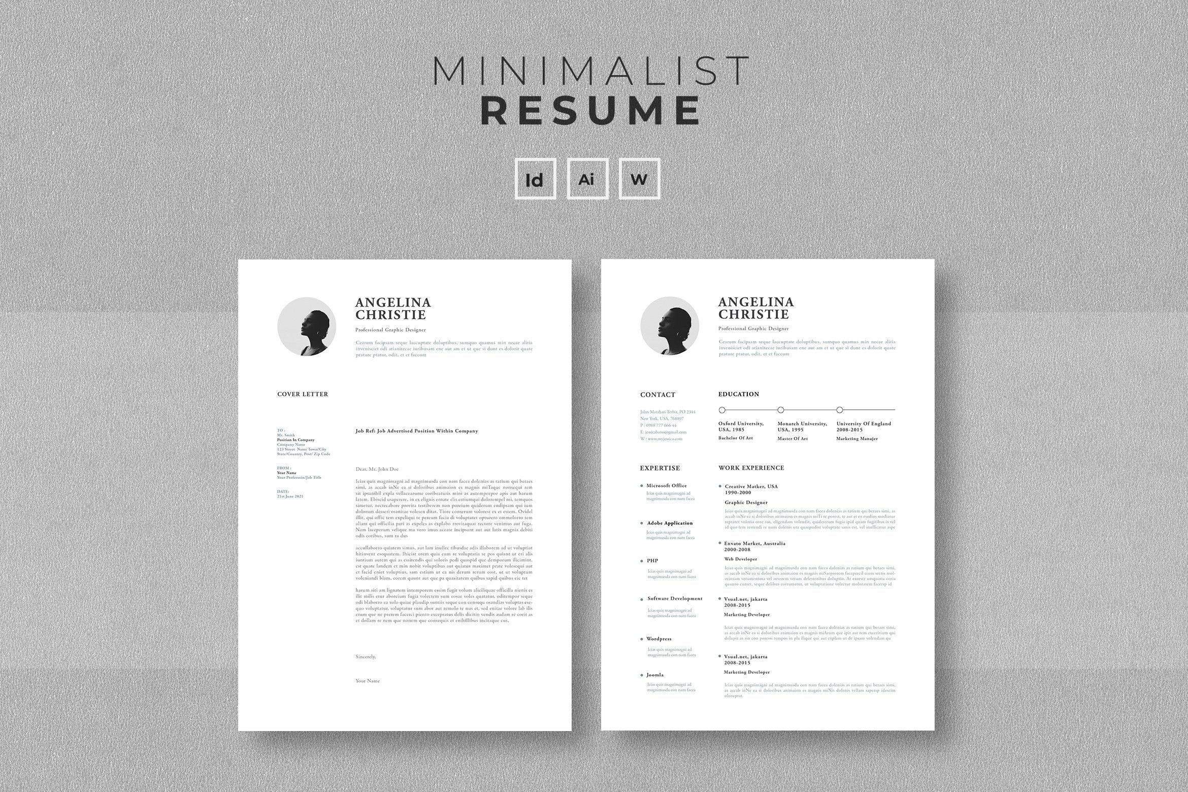 Minimalist Resume cover image.