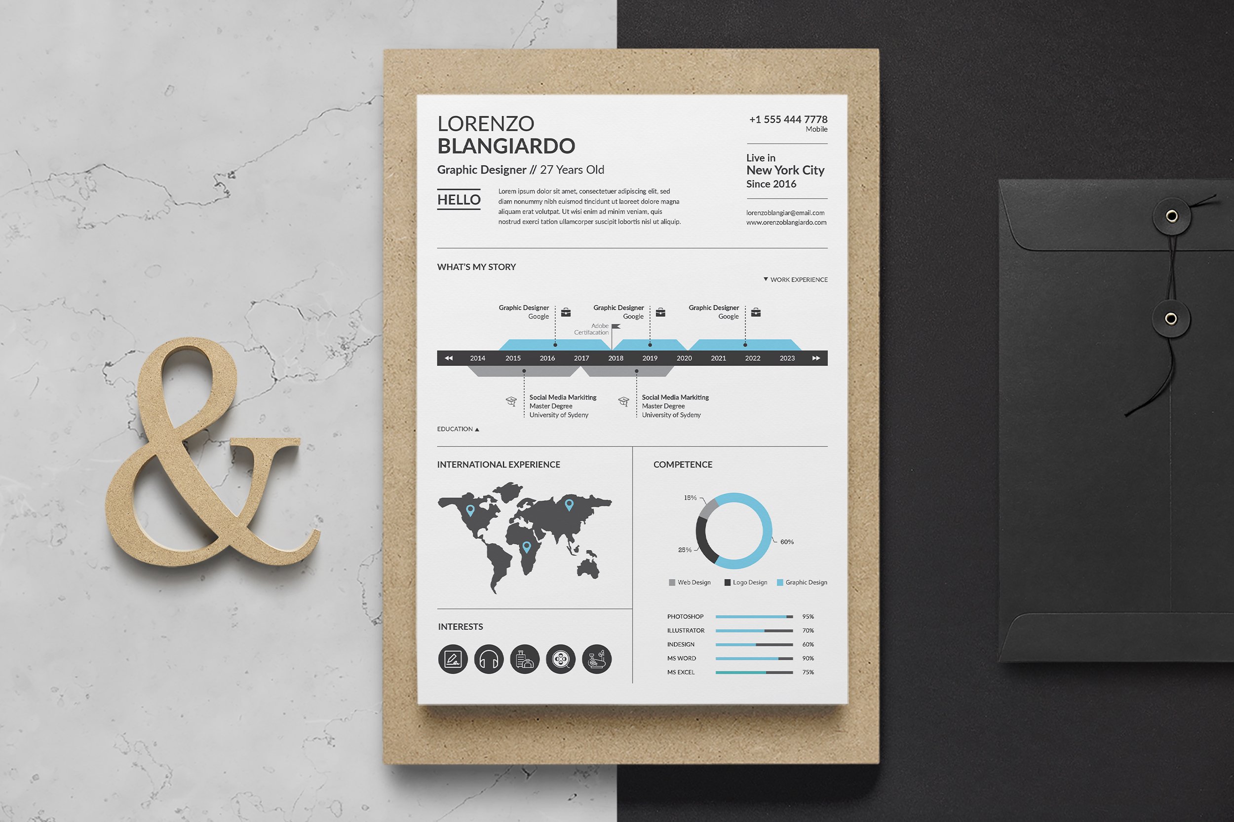 Infographic Resume/CV preview image.