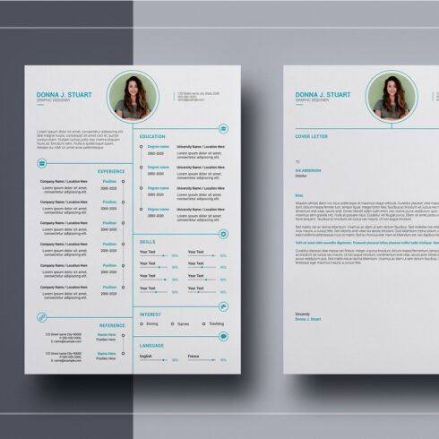2 Page Resume Template cover image.