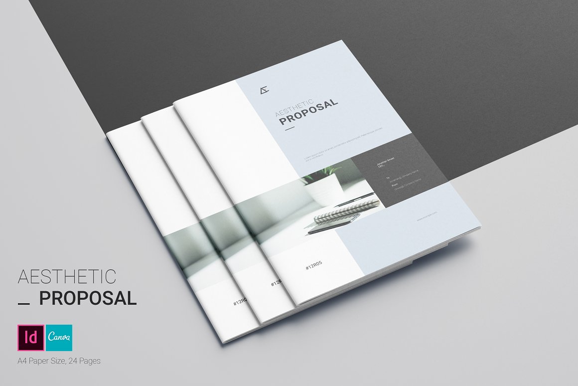 Aesthetic Proposal Template cover image.