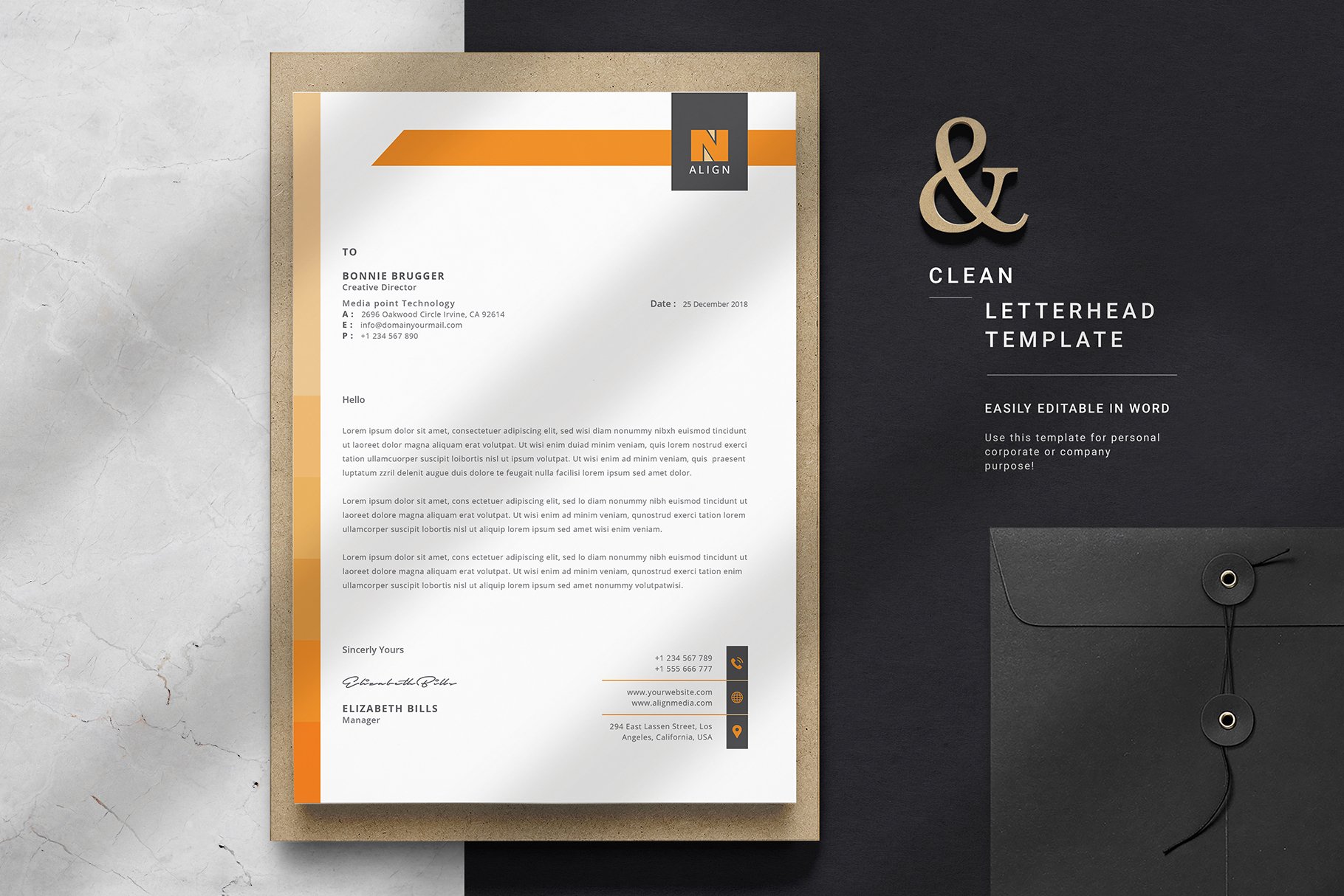 Small Business Letterhead preview image.