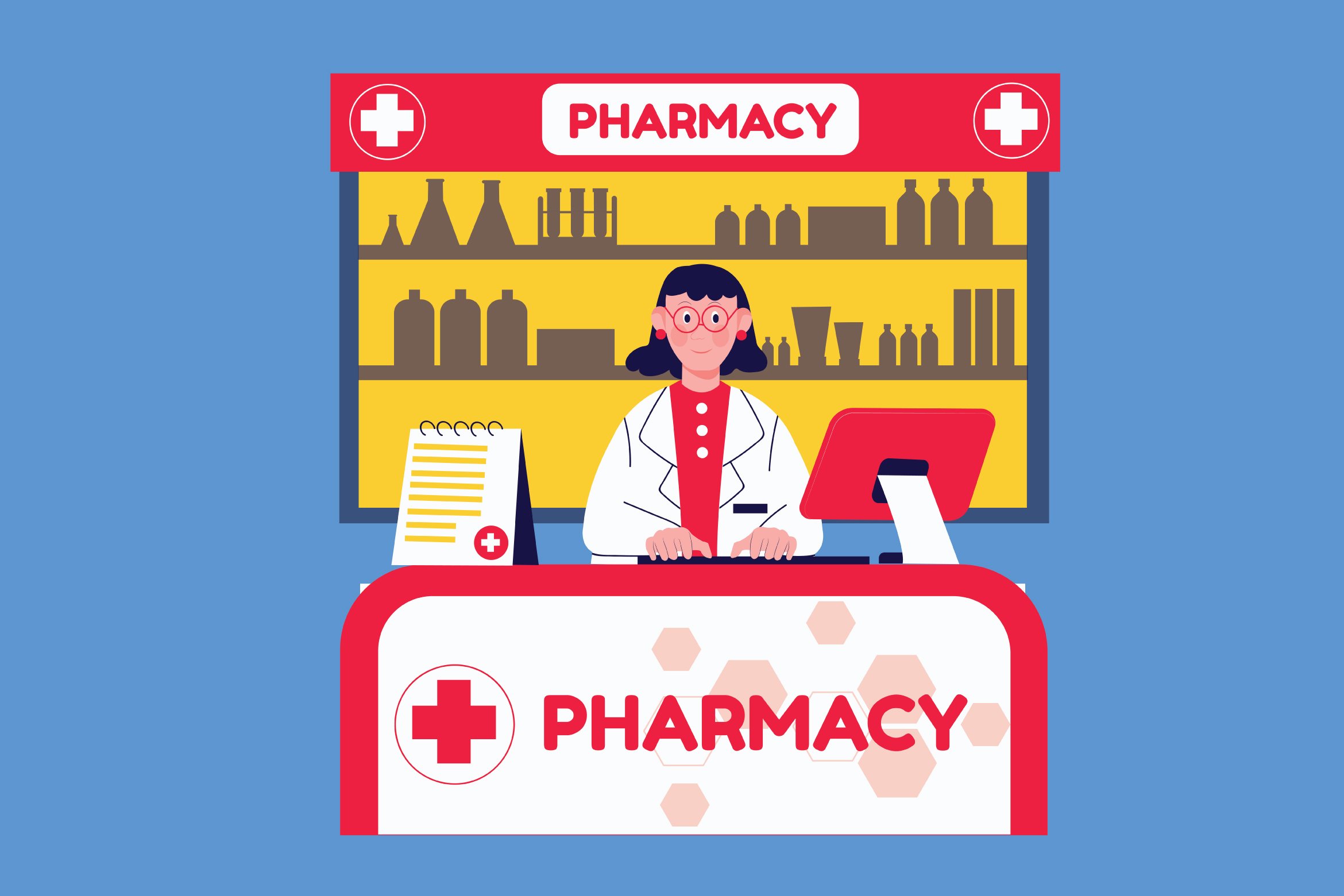 Pharmacist Illustration cover image.