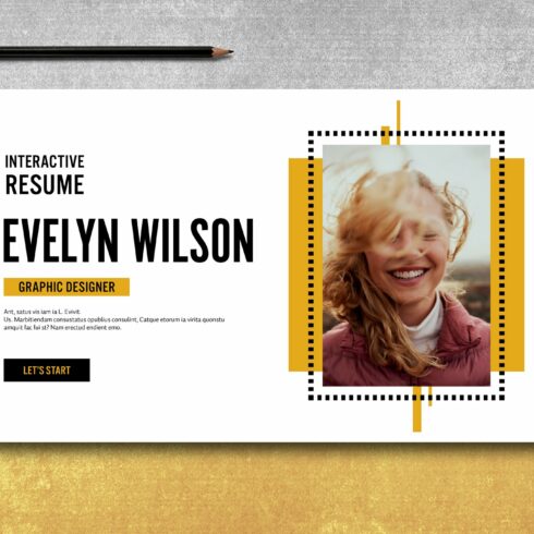 Interactive PDF Resume Layout cover image.