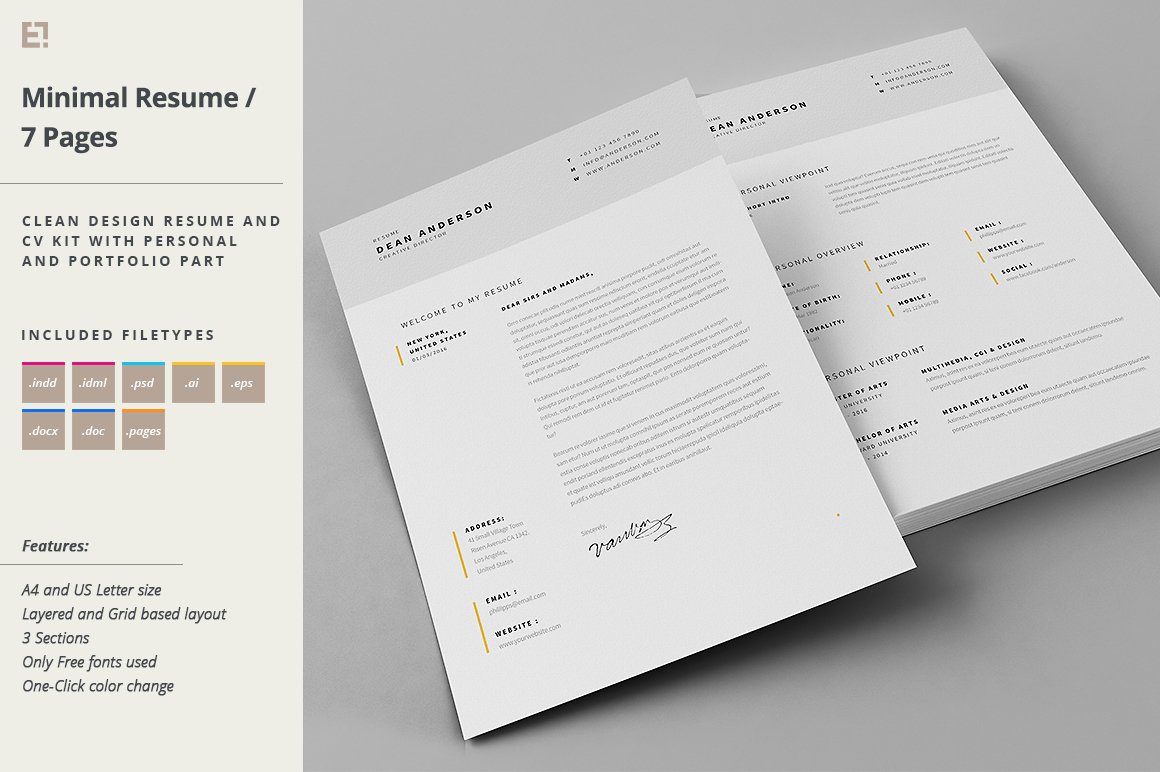 Resume & Cover Letter Template cover image.