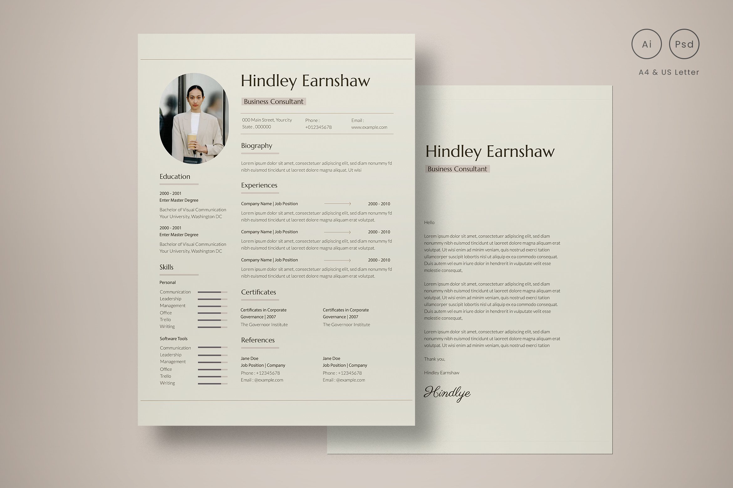 Simple Modern Resume cover image.