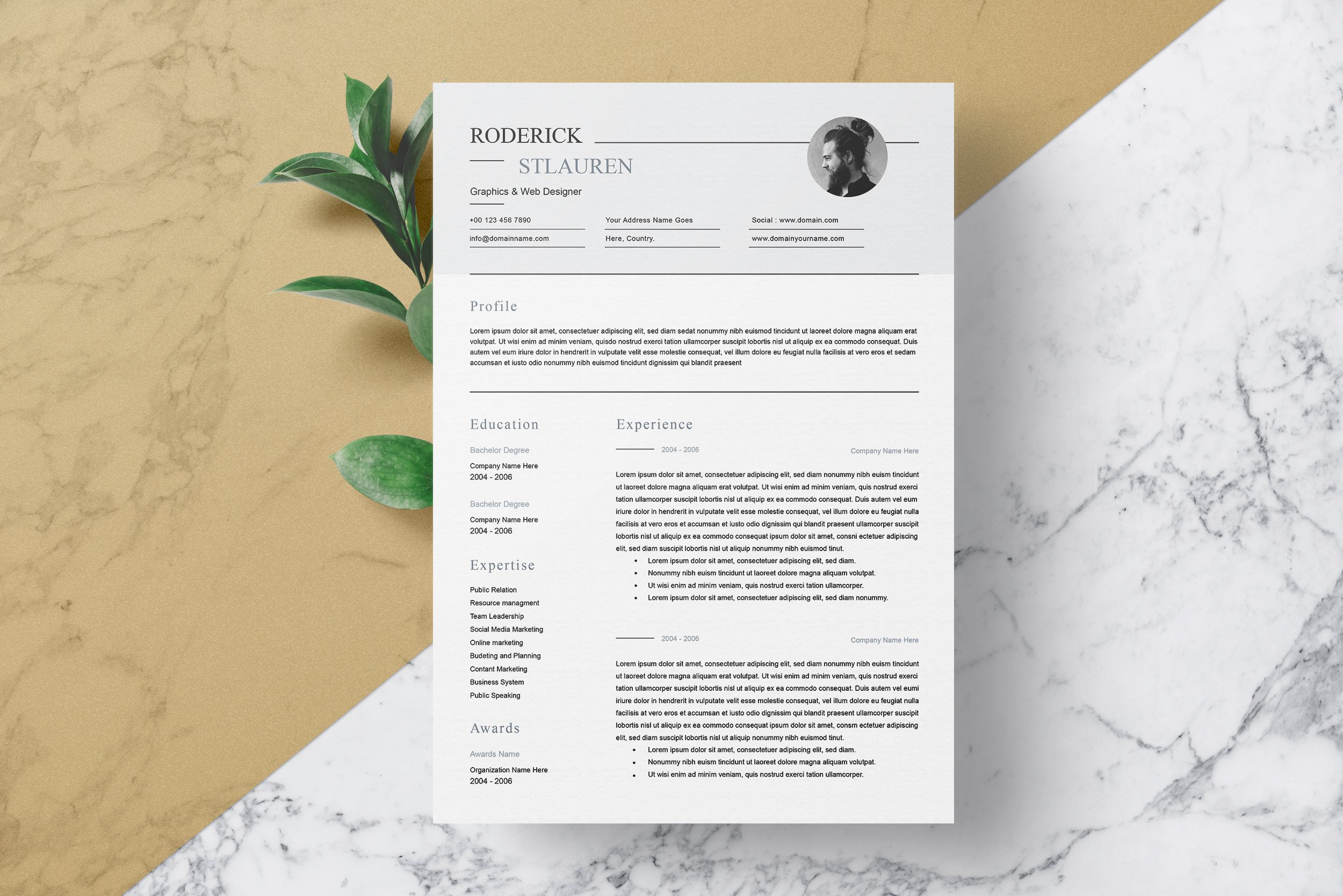 Clean Resume/CV Word cover image.