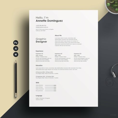 Clean Resume Word cover image.