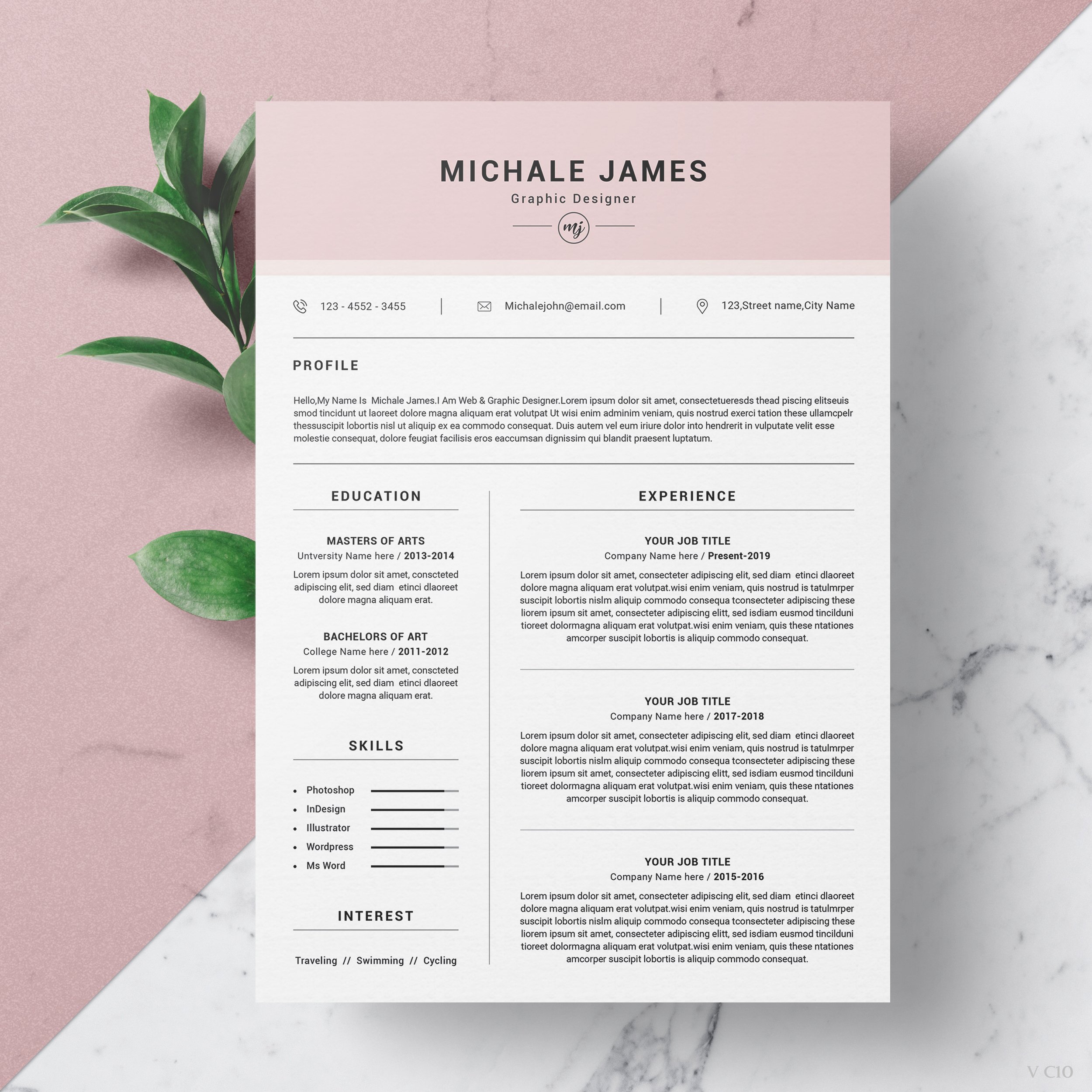 Word Resume/CV cover image.