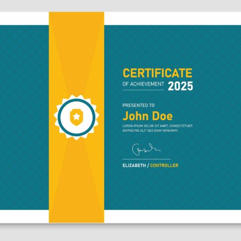 Achievement Certificate Design cover image.