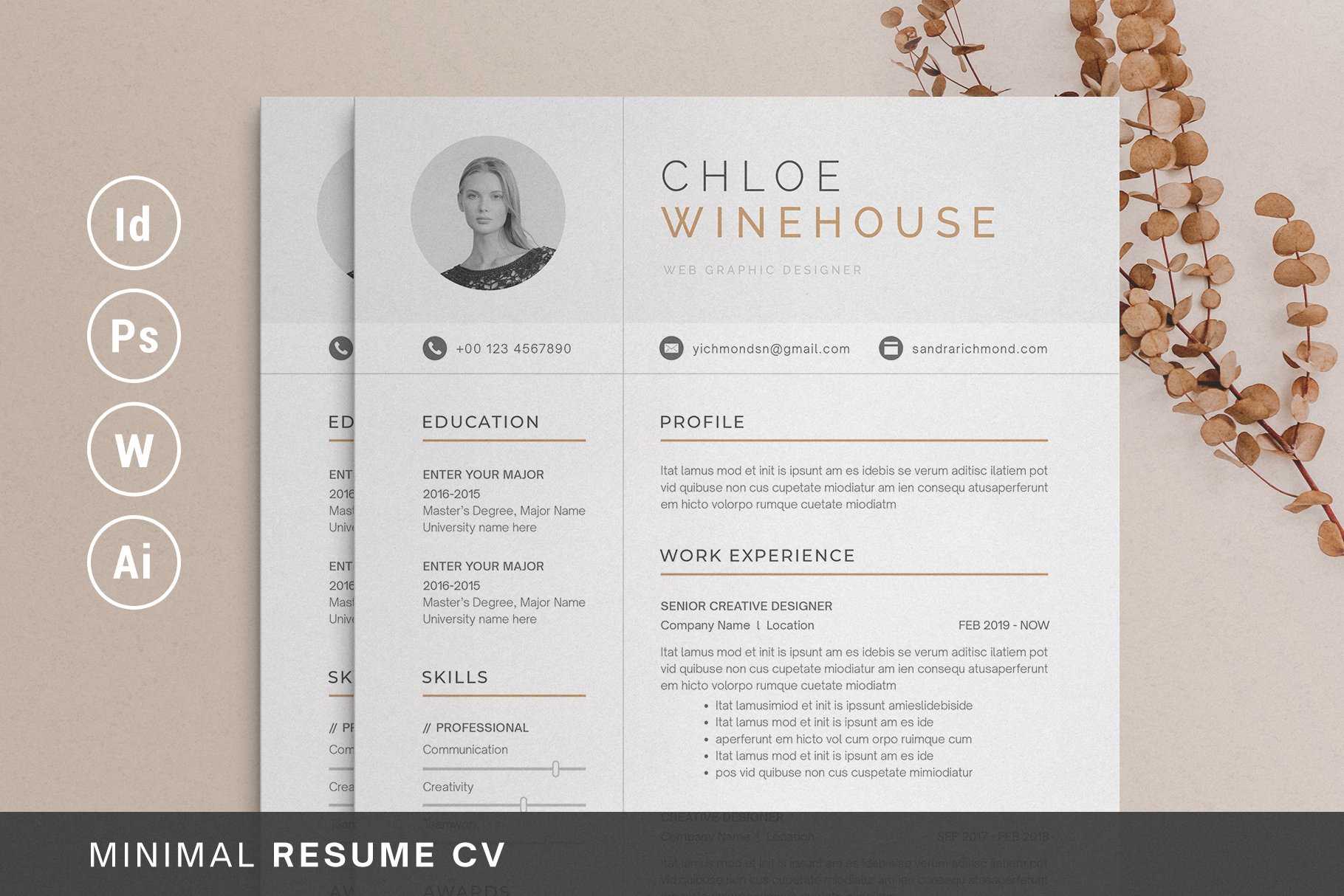 Resume Template cover image.