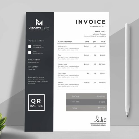 Invoice Template Layout cover image.