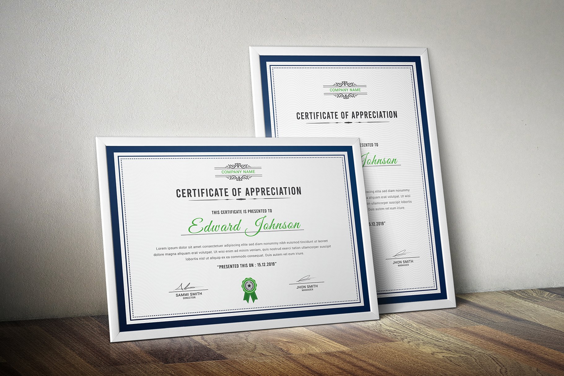 Certificate preview image.