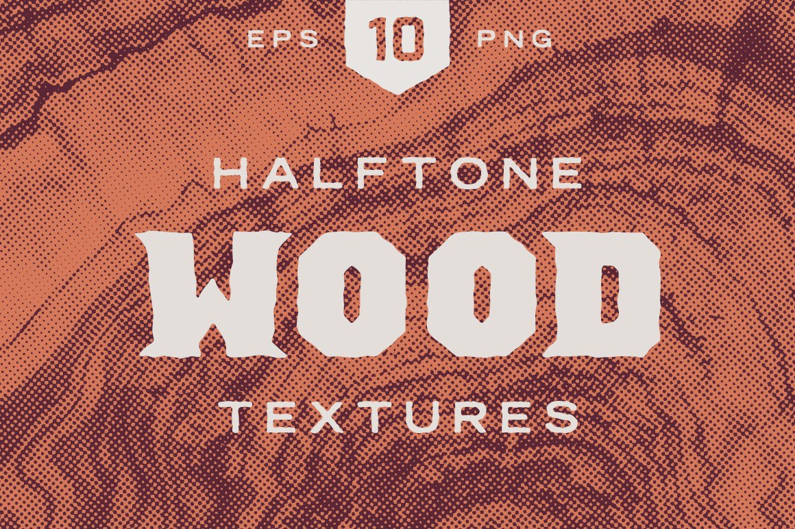 Wood Halftone Textures cover image.
